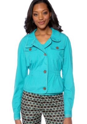 Skye's the Limit Petite Elegant Explorer Cinched Waist Jacket