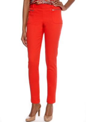 Skye's the Limit Impulsive Slim Ankle Pant with Zipper Pockets