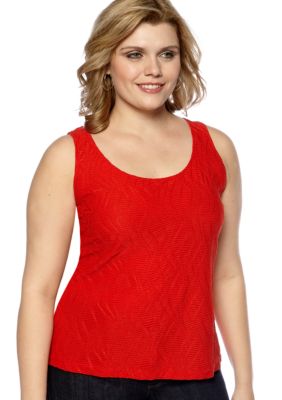 Skye's the Limit Plus Size Impulsive Textured Novelty Tank