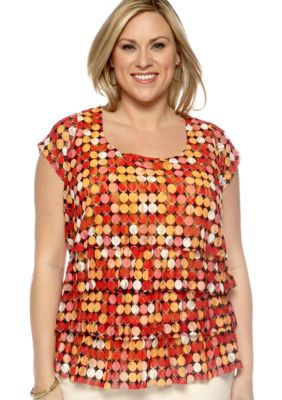 Skye's the Limit Plus Size Impulsive Lace Ruffle Top