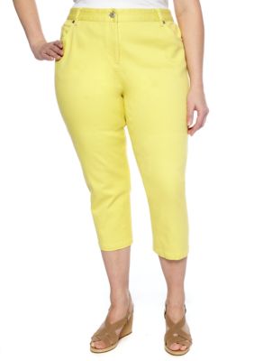 Skye's the Limit Plus Size Wish You Were Here Lace Back Crop Pant