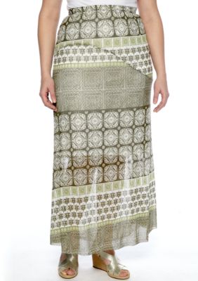 Skye's the Limit Plus Size Wish You Were Here Mesh Layered Skirt