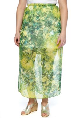 Skye's the Limit Plus Size Wish You Were Here Maxi Skirt