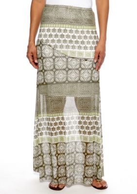 Skye's the Limit Petite Wish You Were Here Mesh Layered Skirt