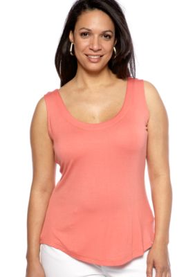 Skye's the Limit Plus Size Blossom Time Solid Knit Tank
