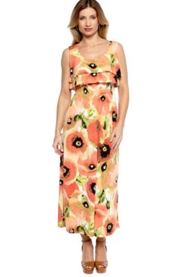 Skye's the Limit Petite Blossom Time Tiered Empire Dress