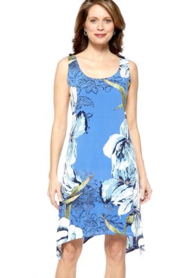 Skye's the Limit La Isla Bonita Printed Drape Hem Tank Dress