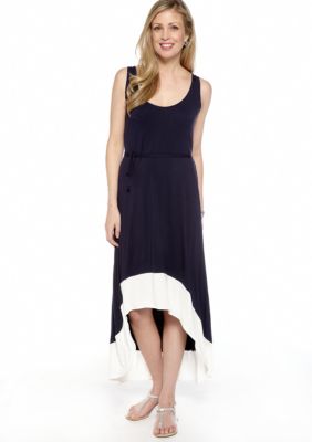 Skye's the Limit La Isla Bonita Belted Hi Low Dress