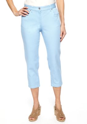 Skye's the Limit Petite La Isla Bonita Lace Back Crop Jean
