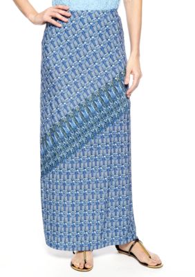 Skye's the Limit Petite La Isla Bonita Asymmetrical Printed Maxi Skirt