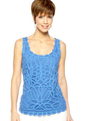 Skye's the Limit Petite La Isla Bonita Crochet Lace Tank