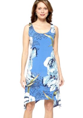 Skye's the Limit Petite La Isla Bonita Printed Drape Hem Tank Dress