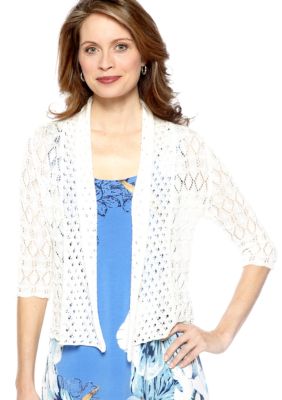 Skye's the Limit Essential Pointelle Shrug