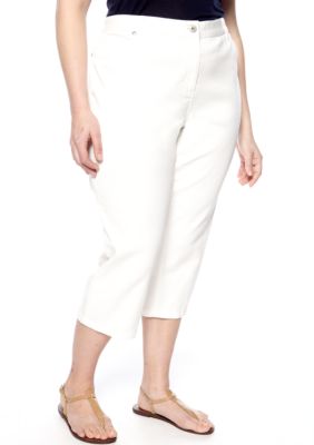 Skye's the Limit Plus Size Essential Lace Back Crop Pant