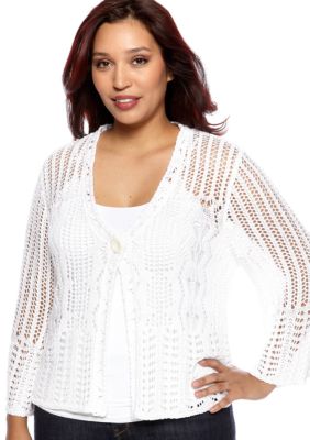 Skye's the Limit Plus Size Essentials One Button Cardigan