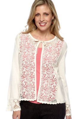 Skye's the Limit Winter Garden Essential Lace Front Cardigan