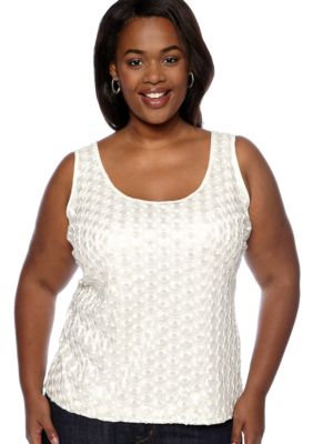 Skye's the Limit Plus Size Essential Rosette Tank