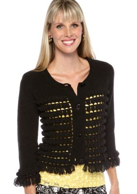 Skye's the Limit Petite Pom Pom Cardigan