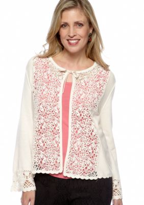 Skye's the Limit Petite Essential Lace Front Cardigan