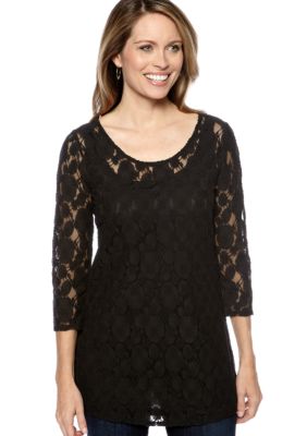 Skye's the Limit Petite Essential Lace Tunic with Tank