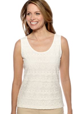 Skye's the Limit Petite Essential Lace Front Tank