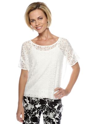 Skye's the Limit Pop Art Boxy Lace Top with Tank