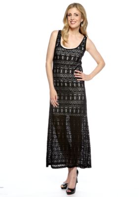 Skye's the Limit Pop Art Lace Maxi Dress with Short Lining
