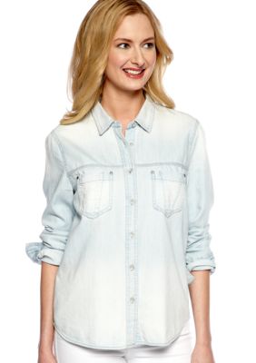 DKNY Jeans Chambray Button Down Shirt