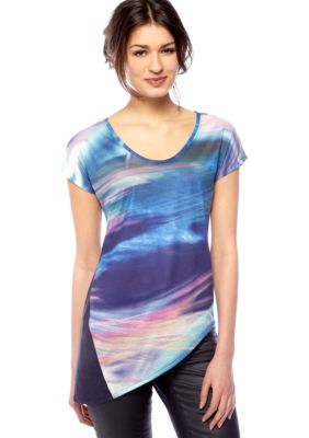 DKNY Jeans Air Waves Printed Top