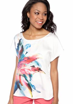 DKNY Jeans Floral Print Top