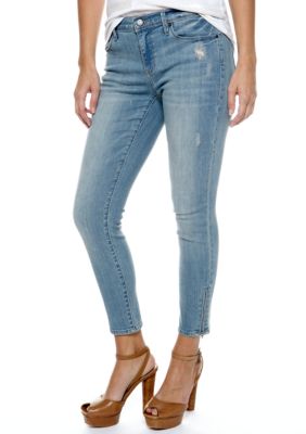 DKNY Jeans Skinny Desert Crop Jean with Zipper Hemline