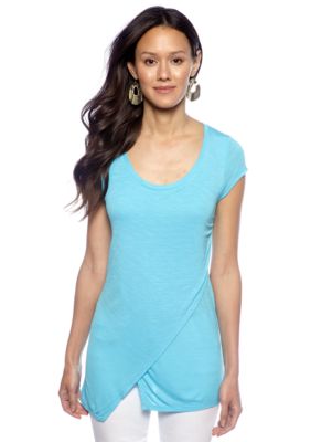 DKNY Jeans Asymmetrical Drape Front Top