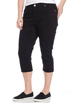 Shorts & Capris: Plus Size Black Capris & Skimmers | Belk