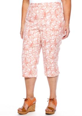Gloria Vanderbilt Plus Size Amanda Printed Capri