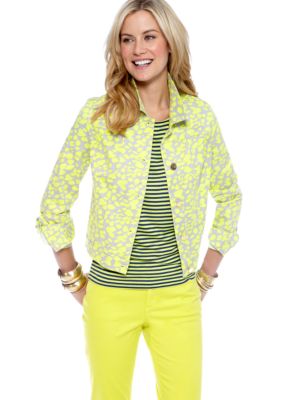 CYNTHIA Cynthia Rowley Printed Denim Jacket