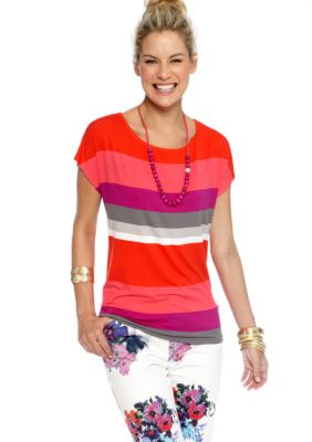 CYNTHIA Cynthia Rowley Stripe Wedge Tee
