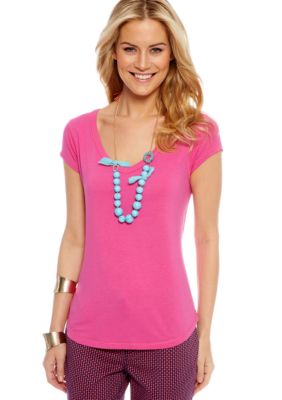 CYNTHIA Cynthia Rowley V-Neck Short Sleeve Tee