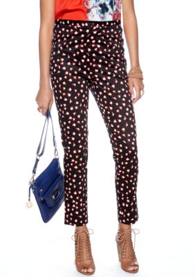 CYNTHIA Cynthia Rowley Printed Polished Ankle Pants
