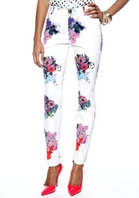 CYNTHIA Cynthia Rowley 5-Pocket Floral Print Jean