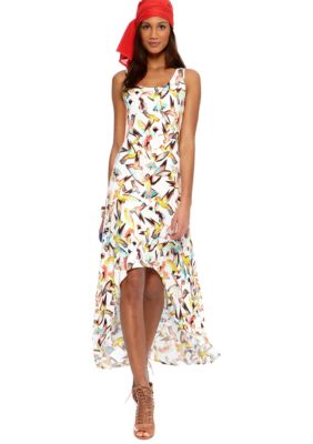 CYNTHIA Cynthia Rowley Hi-Lo Printed Maxi Dress