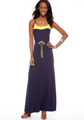 CYNTHIA Cynthia Rowley Color Block Maxi Dress
