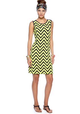 CYNTHIA Cynthia Rowley Zig Zag Sheath Dress