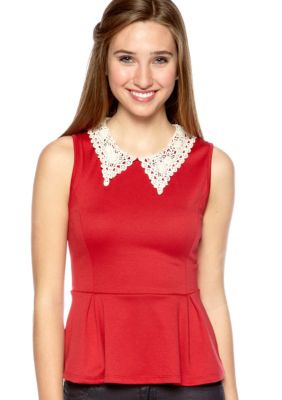 Grass Crochet Collar Peplum