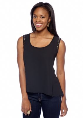 Grass Stud Sleeve Tank Top