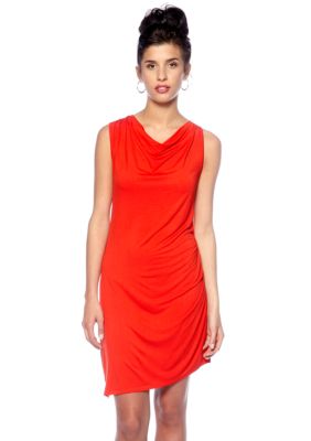C&C California Shirred Asymmetrical Tank Dress