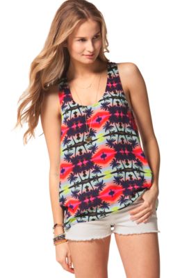 C&C California Shirred Cross Back Tank
