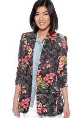Mural Floral Print Blazer