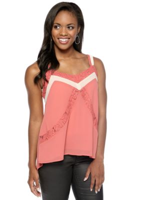 Chord Mixed Media Color Block Tank
