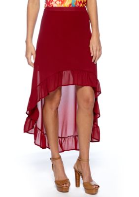 Chord High Low Ruffle Hem Skirt