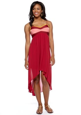 Chord High Low Color Block Dress